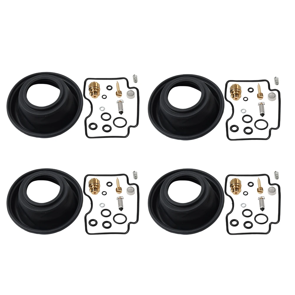 4 Sets Motorcycle Carb Carburetor Repair Kit Diaphragm For Yamaha FZS1000 FAZER FZ-1 2001 2002 2003 2004 2005
