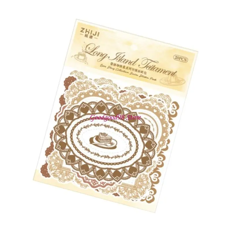 20 Blätter Scrapbook Sticker Journal Sticker Stationery Sticker Retro Aufkleber W8EC