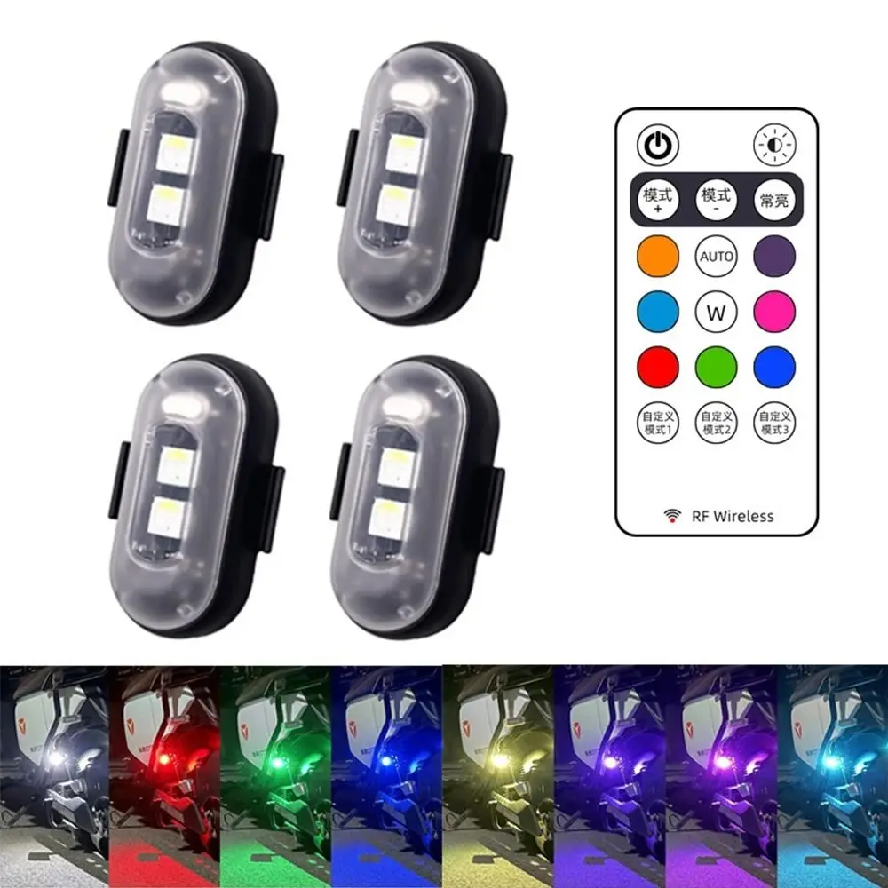 

8Colors USB Charging Remote Control Warning Lights Aircraft Light Anti-collision LED Strobe Lights Warning Light