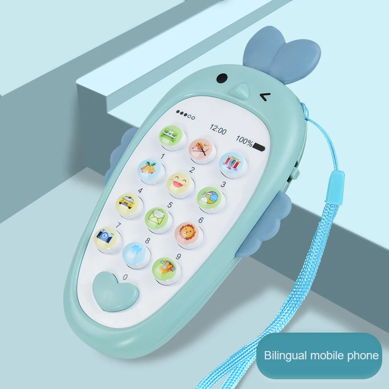 Baby Musical Mobile Phone Toys Cartoon Teether Telephone with Sound Light Cellphone Electronic Educational Toys for Infant