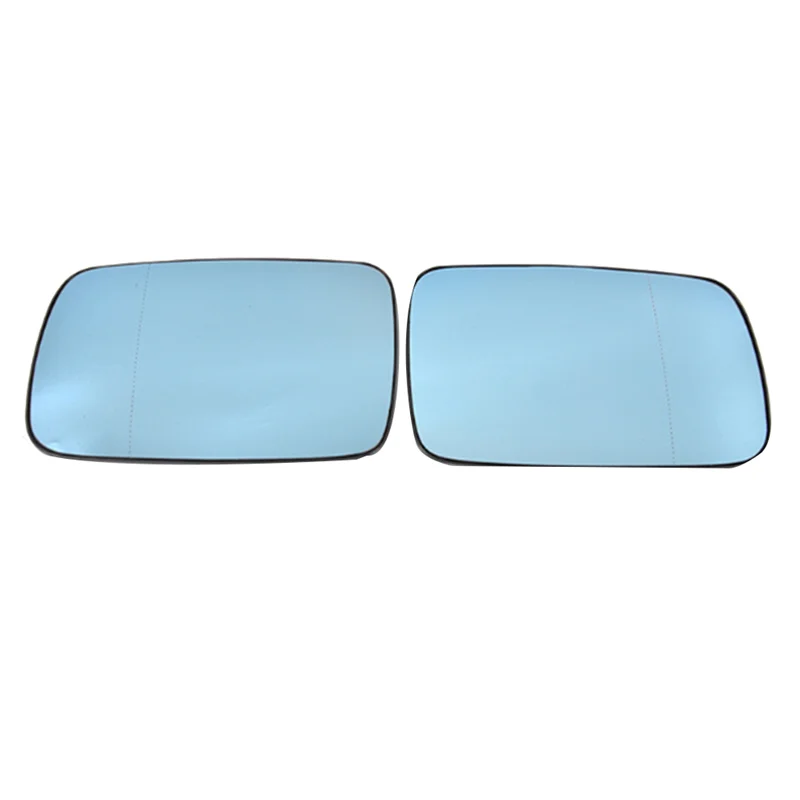 1Pair Car Rearview Side Door Mirror Blue Glass Lens Heated for BMW E46 E65 E66 E67 2001-2008 51167028427