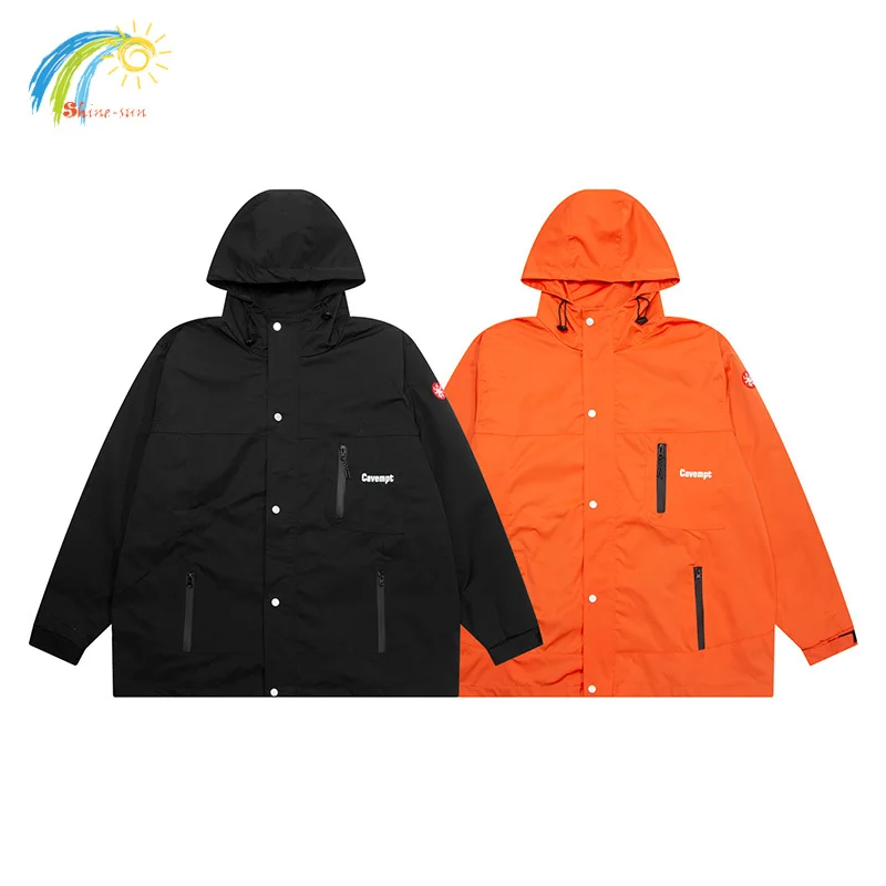 

Orange Black Functional Multi Zipper Pockets Cav Empt C.E Charge Jacket Men Women Mountain Style Outdoor Windproof CAVEMPT Coat