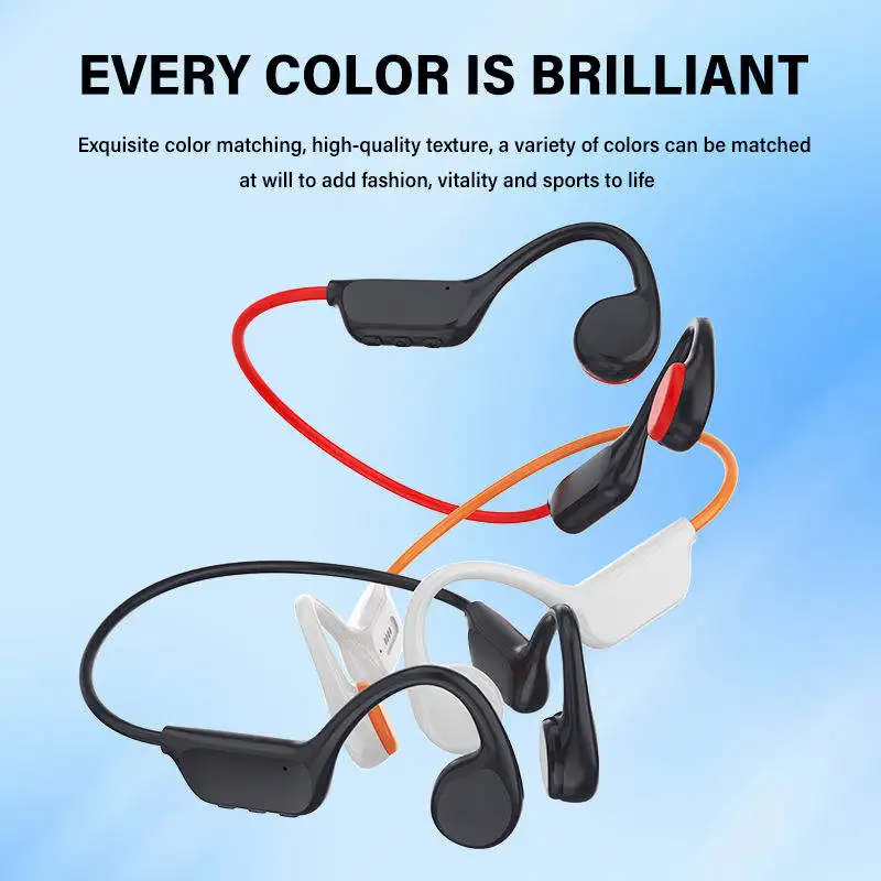 X7s سماعات توصيل العظام IPX-8 32 جيجابايت ذاكرة مشغل MP3 LED بطارية مقاومة للماء سماعة أذن تلتف حول الرأس