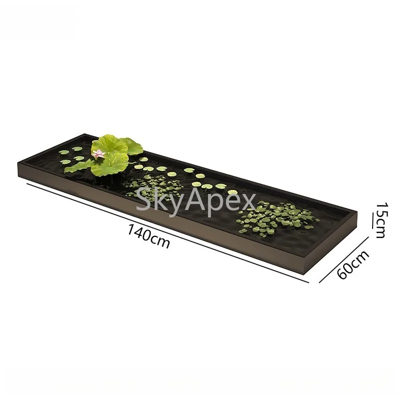 بركة أسماك للحديقة من الفولاذ المقاوم للصدأ - زخرفة نافورة مياه متينة للشرفة والخارجية والفناء