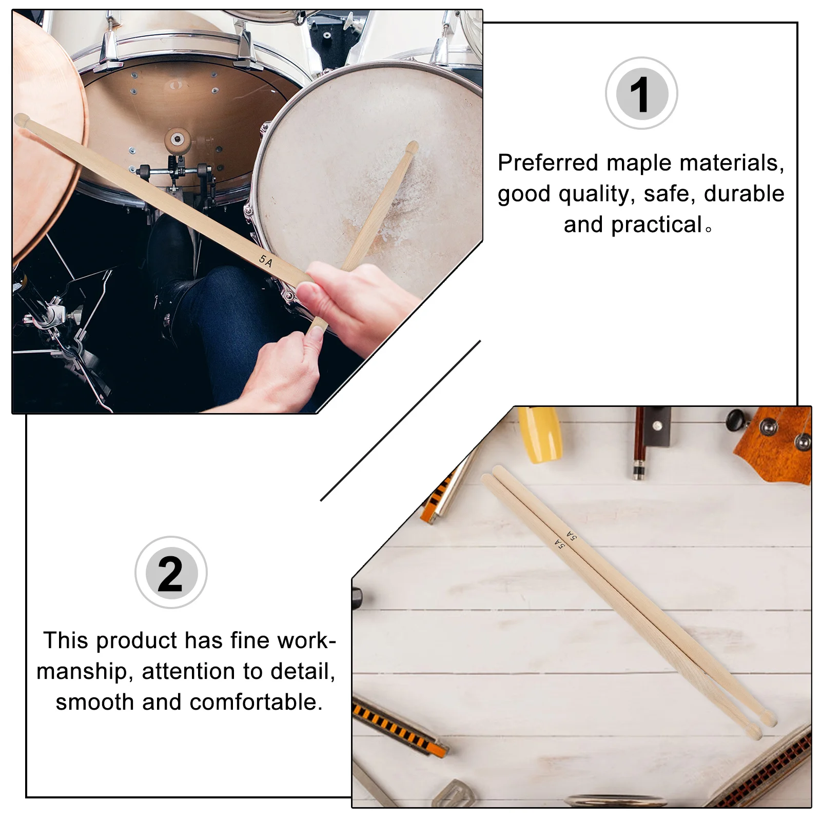 

Musical Instruments Drums Sticks Drumstick Maple Drumsticks