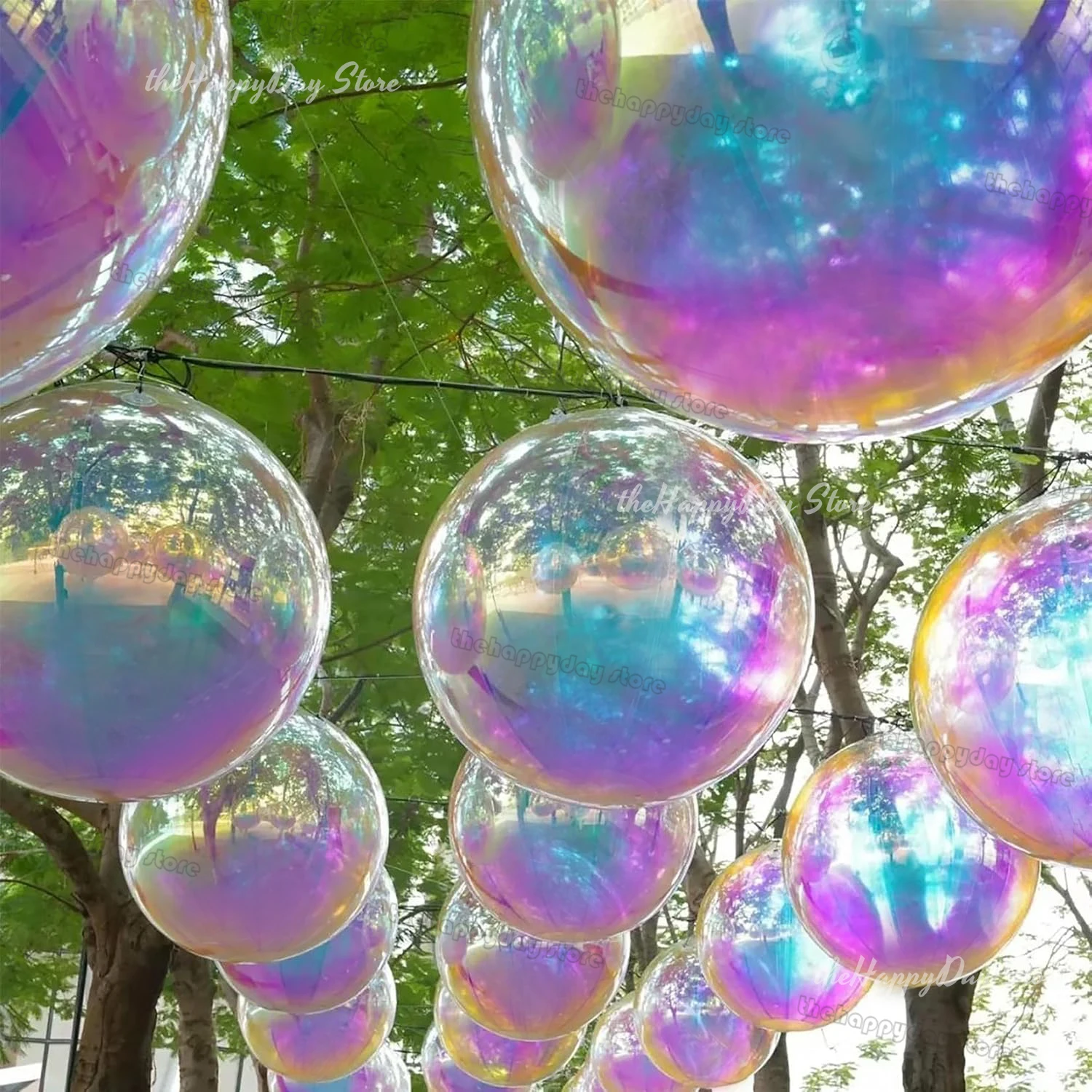 12 Stück schillernde 4D-Rundfolienballons, 55,9 cm, 30,5 cm, 25,4 cm, runde holografische Heliumballons für Meerjungfrau, Geburtstag, Hochzeit, Party, Dekoration