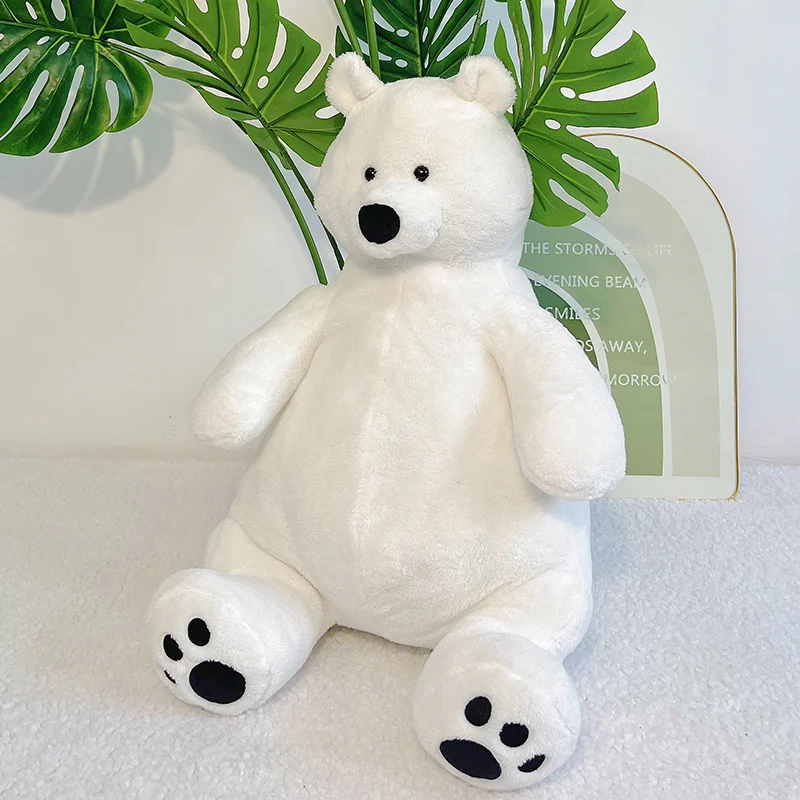 Cute Lying Polar Bear Doll Plush Stuffed Toy Children's Sleeping Partner Home Decoration Soft Pillow Kids Girls Birthday Gift