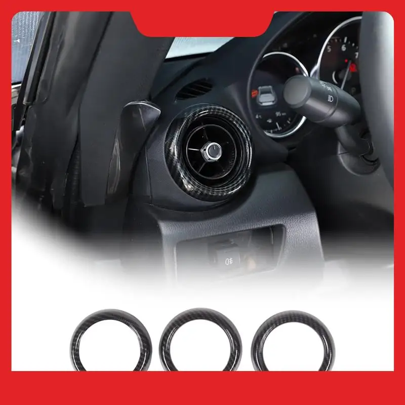 

Center Console Air Vent Outlet Cover Trim For Mazda MX-5 ND Miata 2016-2023 Dry Carbon Fiber