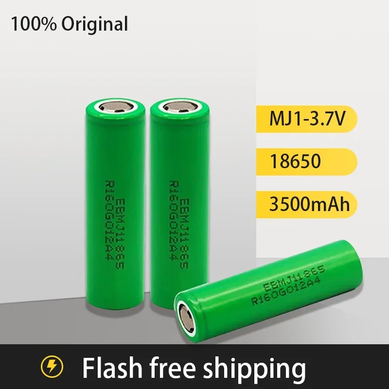 

Free Shipping Rechargeable Battery MJ1 3.7V 3500Mah 18650 Lithium-ion battery For computer clocks video Games,digitalcameras