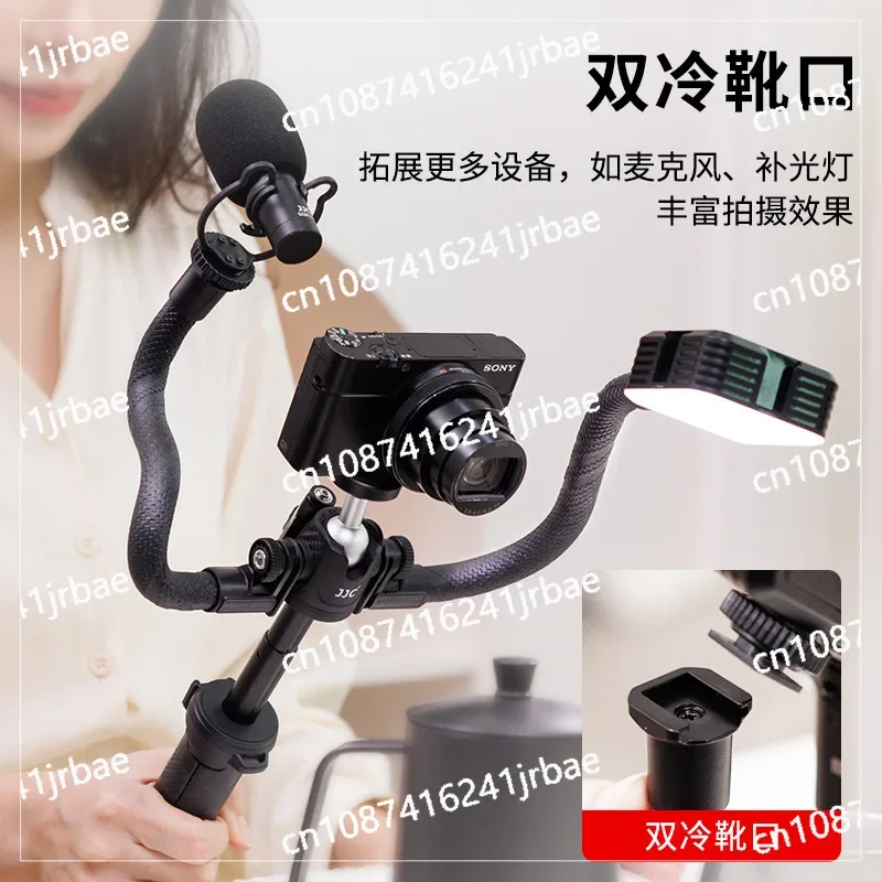 10Pcs Camera Flexible Extension Arm with Cold Shoe Camera Mount Arm Telescopic Extension Arm for LED Light Microphone Vlog