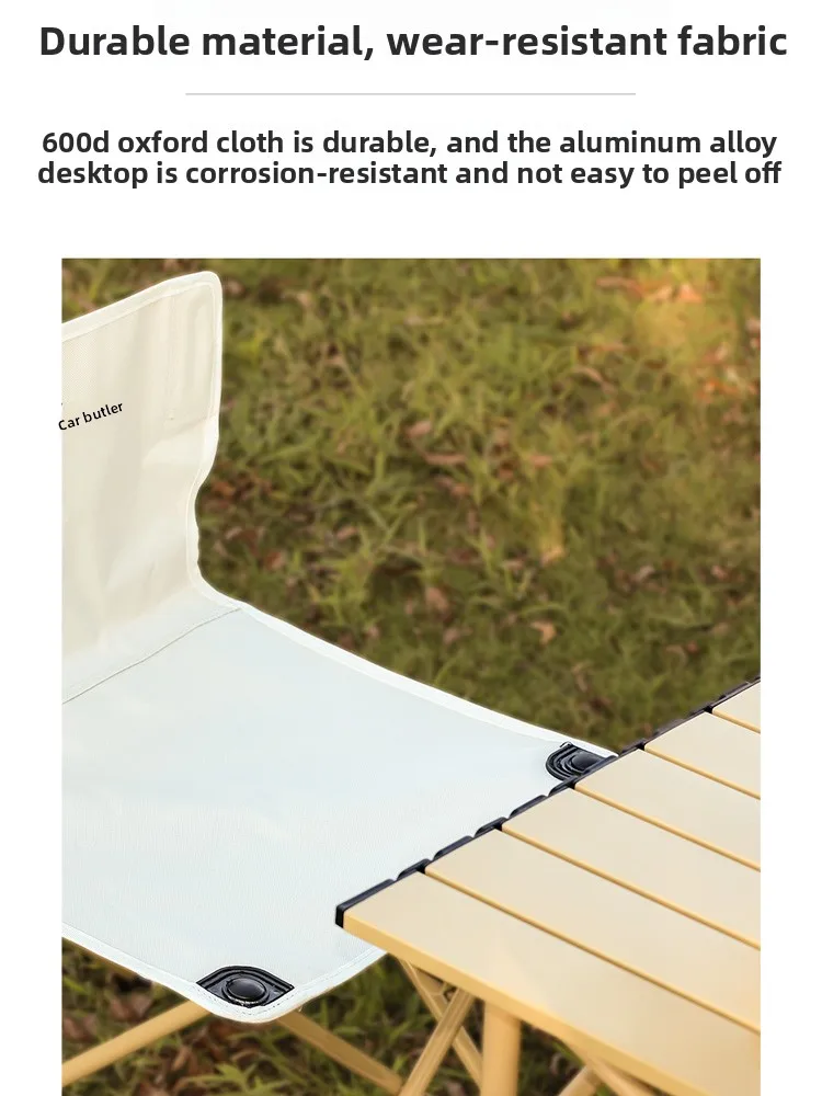 Mesas y sillas plegables para exteriores, portátiles, ultraligeras, mesas y sillas para acampar, mesa enrollable de huevos, juego de equipo para acampar
