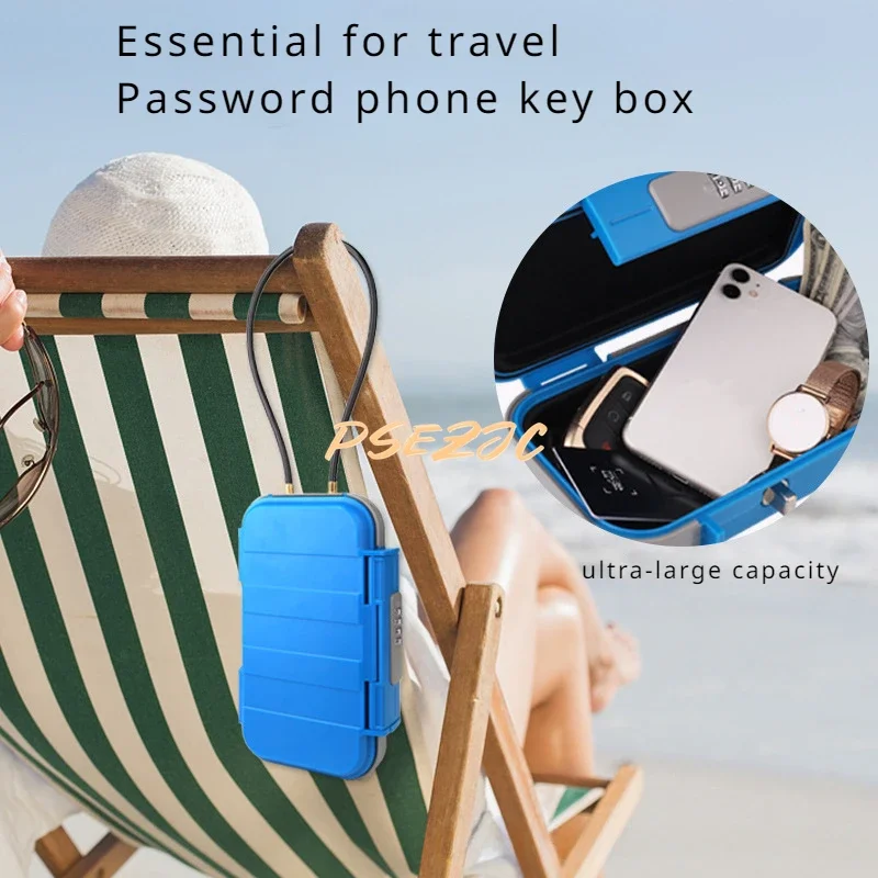 Travel Hotel Beach Portable Mobile Storage Box Password Valuable Items Safe Box