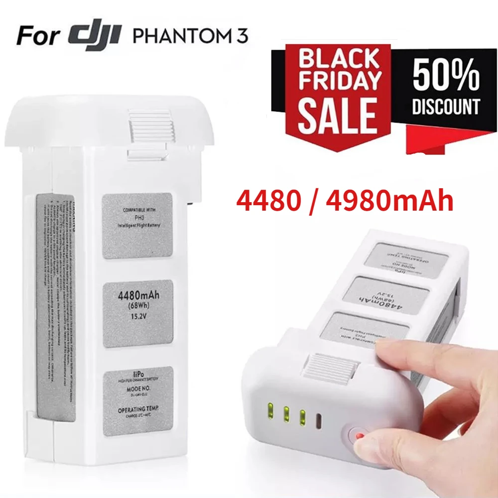 drone-battery-for-dji-phantom-3-professional-3-standard-advanced-152v-4480mah-lipo-4s-intelligent-battery-up-to-23-minutes-sale