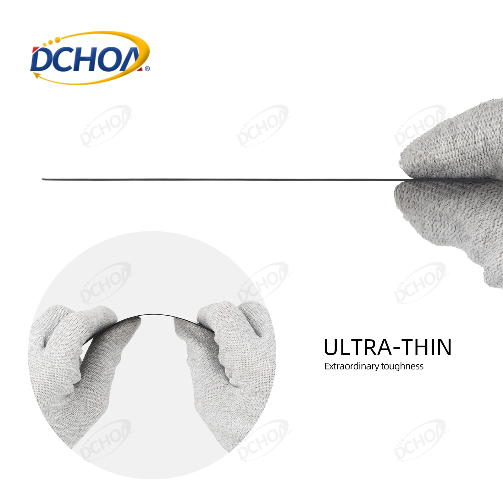 DCHOA Ultra Thin Carbon Fiber Squeegee Card Vinyl Wrap Tool for Car Wrapping Window Tint PPF Film Installation