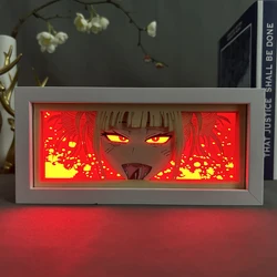 My foreAcademia-Boîte à lumière LED HimATM Toga, gadget manga, décor de salle de jeux, lampe de nuit, cadeau d'anniversaire, boîte à lumière d'ombre découpée en papier