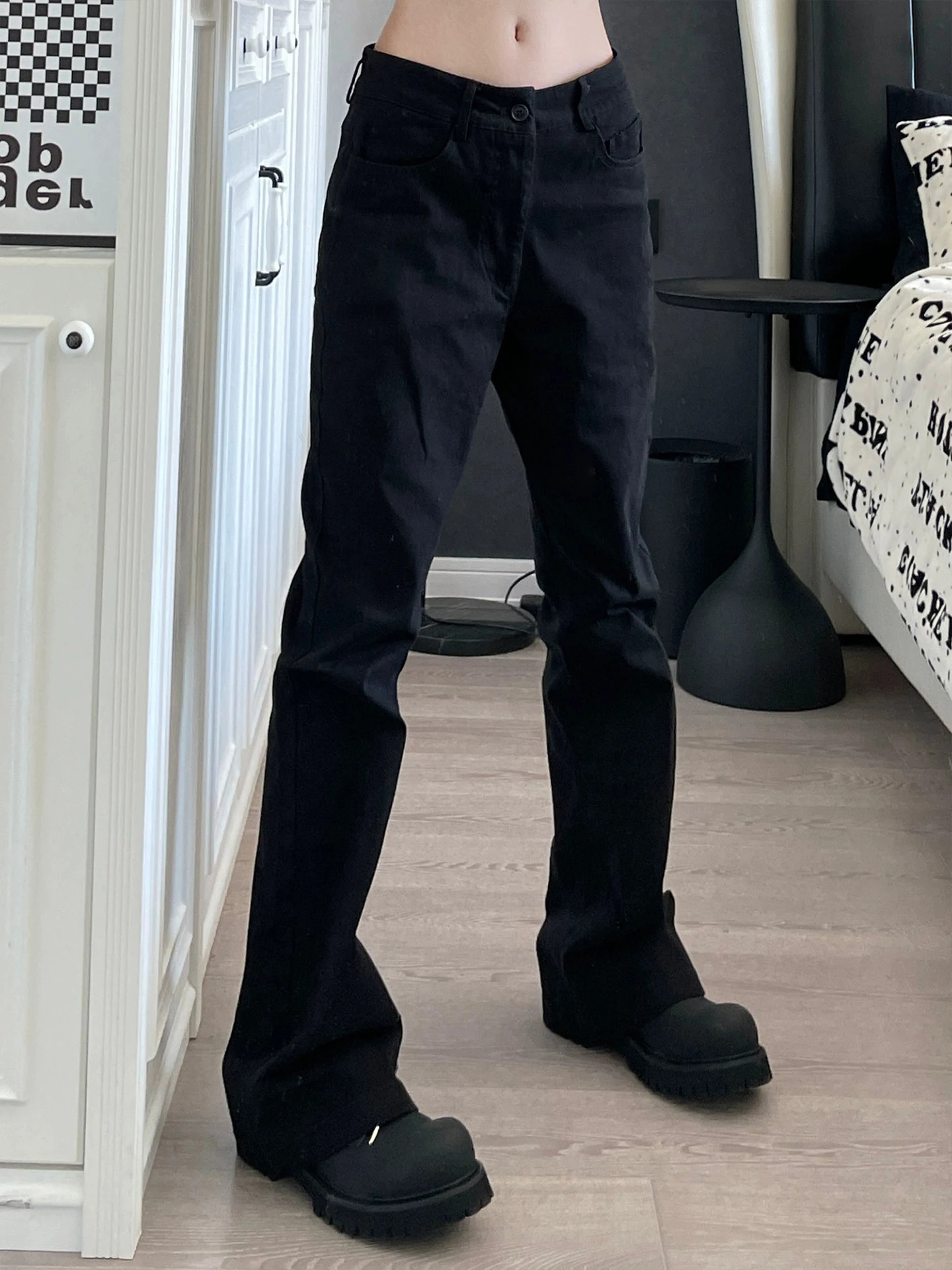 

Мужские джинсы Cleanfit Slim Straight в американском стиле High Street, широкие брюки-кюлоты, повседневная молодежная одежда