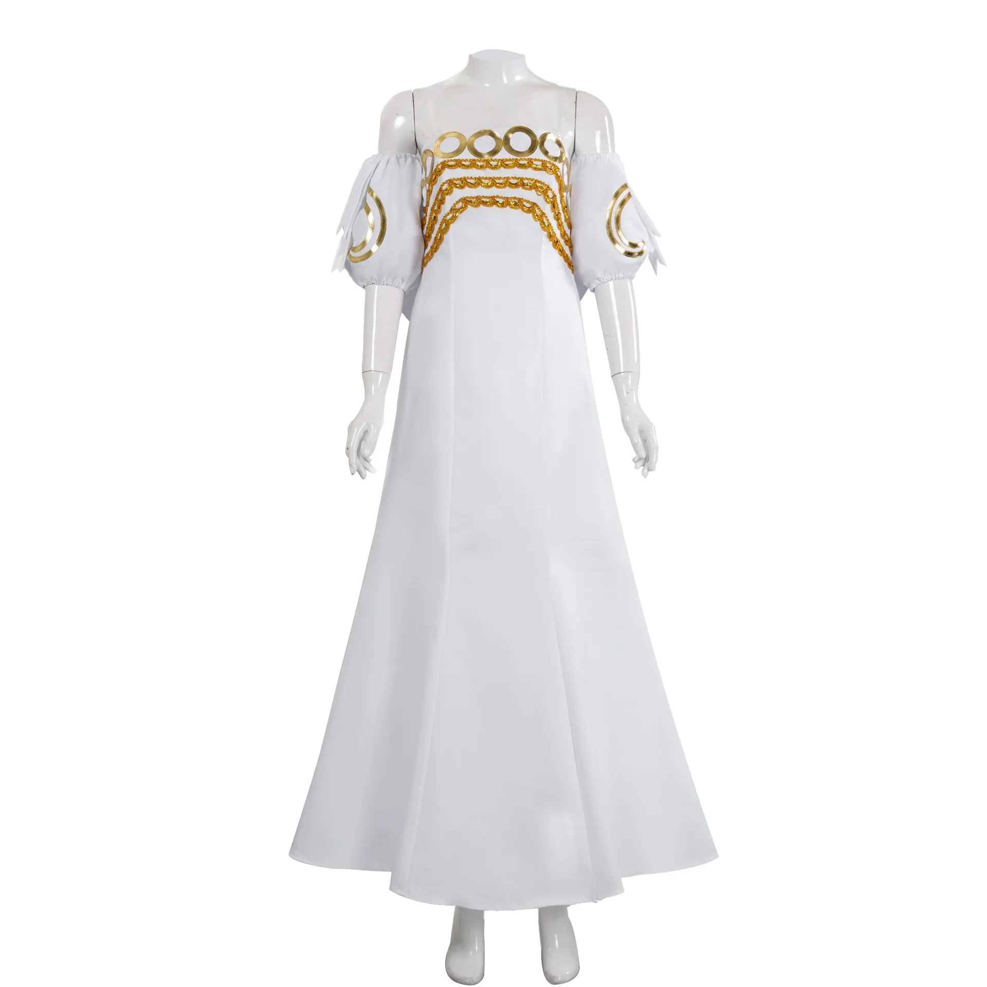 Princess Serenity Tsukino Usagi Cosplay Costume White Long Woman Dress with Big Bow Halloween Carnival Party Roleplay Suit - view 2