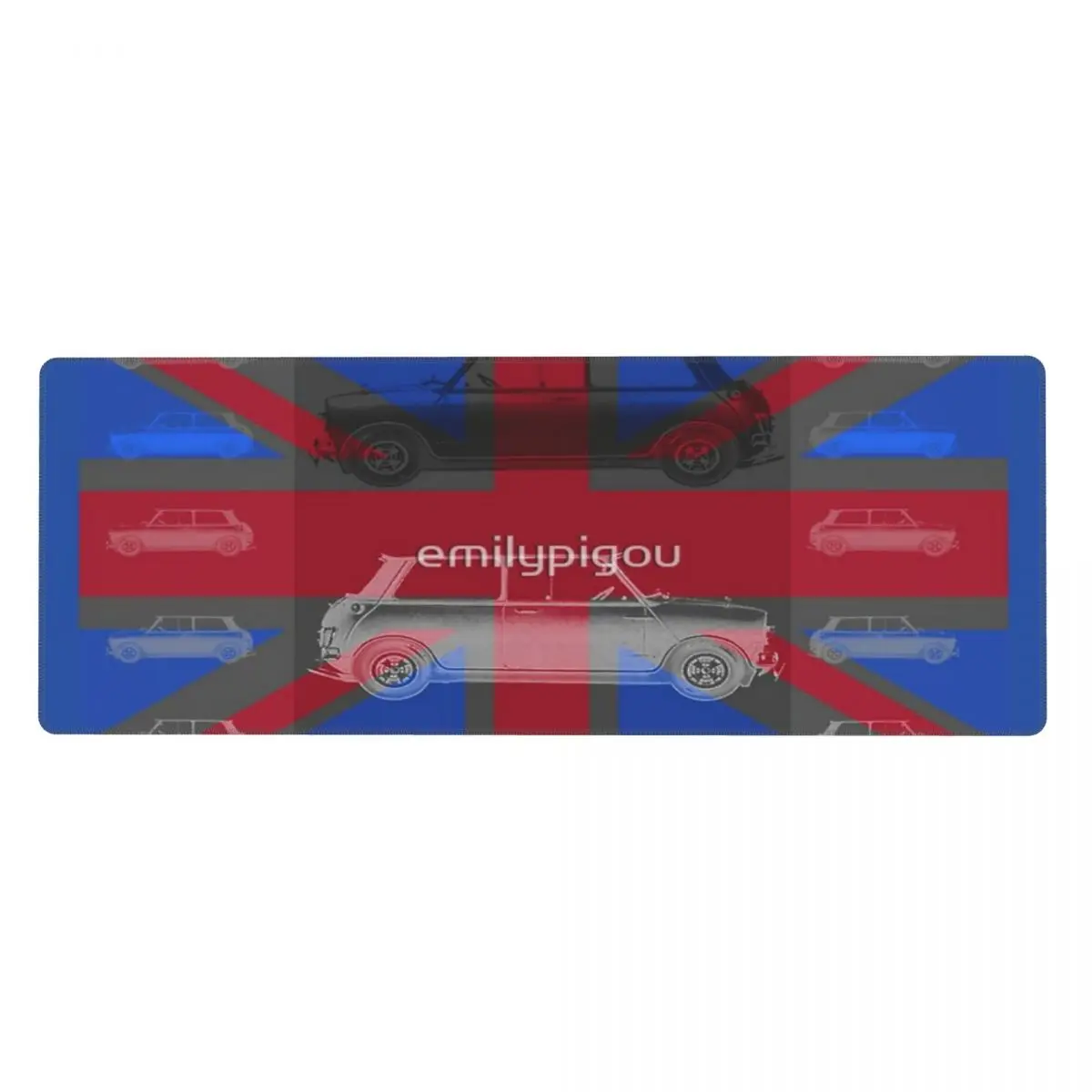 Vintage Cars England Flag Rubber Keyboard Pads