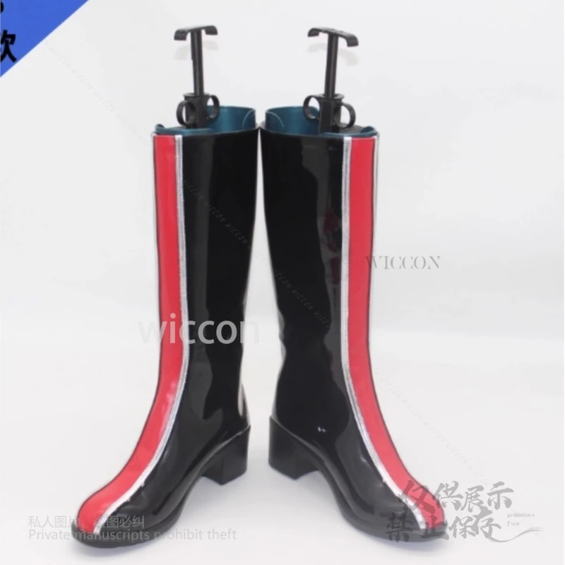 【MoeMimic】Disfraz de Cosplay de Rumi, zapatos de cuero PU, botas, accesorios de cazadores de demonios KPop, zapatos de juego de rol, zapatos de Rumi para mujeres y hombres, fiesta de Halloween