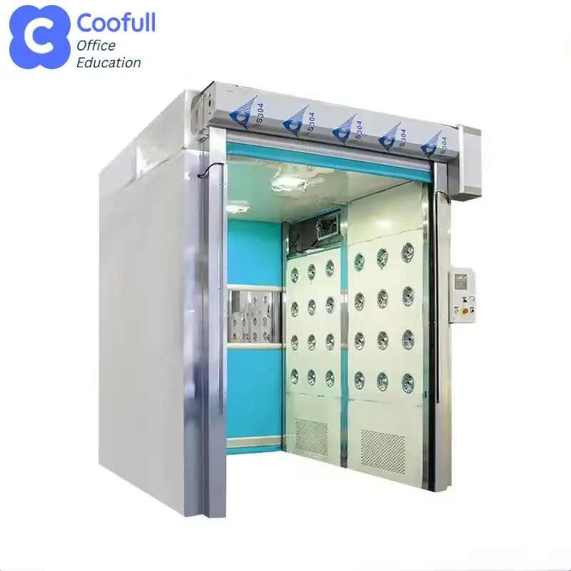 COOFULL GMP Modular Cleanroom Automatic High-speed Rolling Shutter Door air Shower Room