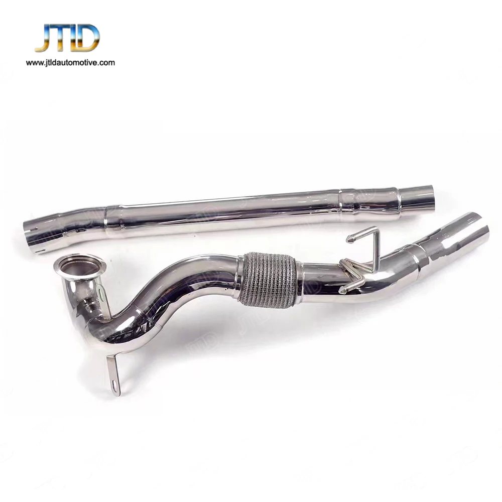 

T304 Stainless Steel Catless Downpipe for VW Golf R MK7.5 7.5R, Sutechi 750 76mm Exhaust Header