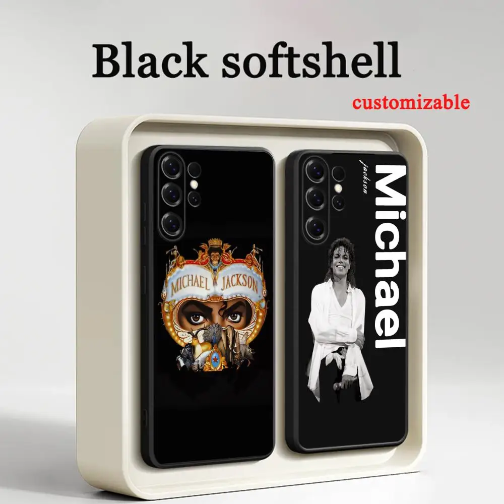 Dance King Michael Jackson pattern  Phone Case For Samsung Galaxy S26 S25 S24 S23 S22 S21 Plus Ultra Fold A Soft Black view 2