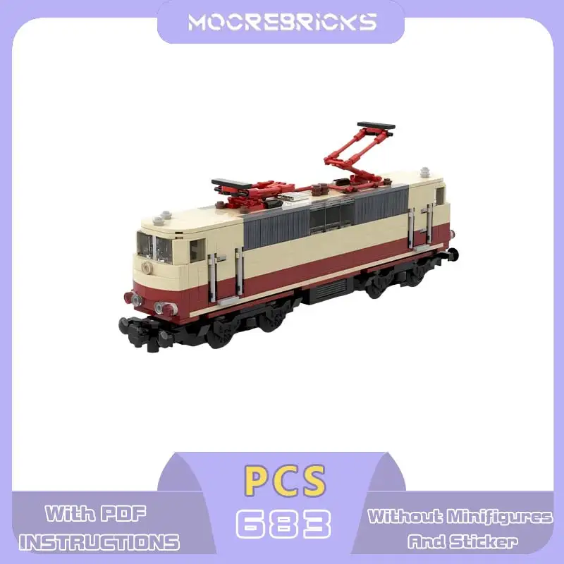 

MOC German Retro Electric Locomotive Building Blocks Classic City Train Engine Technical Railway Model DIY Bricks Adult Gift