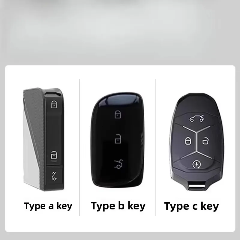 Premium Zinc Alloy Key Cover Case for Lynk & Co 01/02/03/05/06/07/09/Z10/900 - Protective Key Fob Shell Keybag Keychain