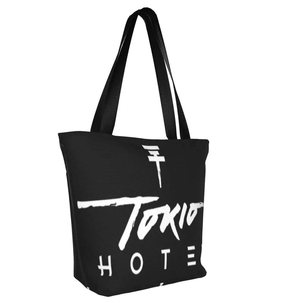 Tokio Hotel Casual Shoulder Tote Shopping Bag Large Capacity Zip Pocket Bag For Fitness Halloween Gift