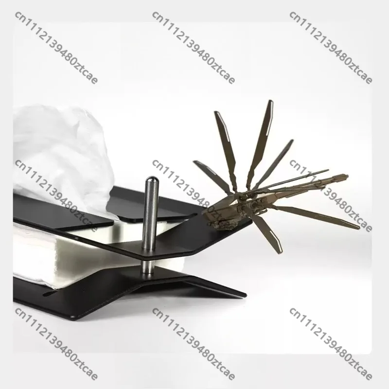 Metal Aluminum Alloy Tissue Box Napkin Holder, Modern Decorative Tissue Case for Model House Home Decor, Creative Present