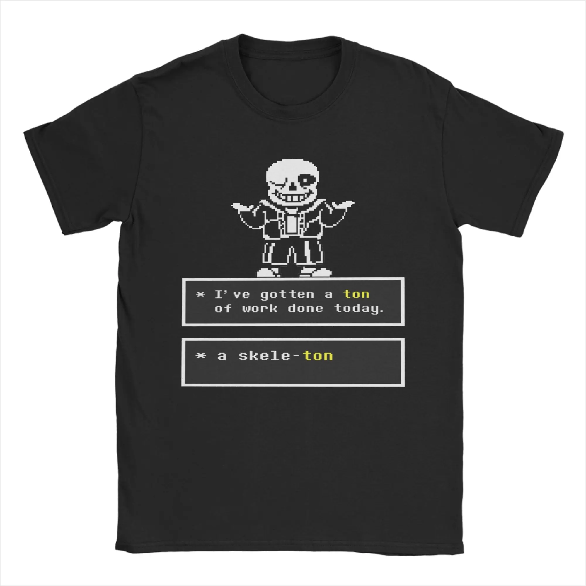 Funny Undertales Sans Tshirts Men's Cotton Short Sleeve  Round Neck Summer Clothing