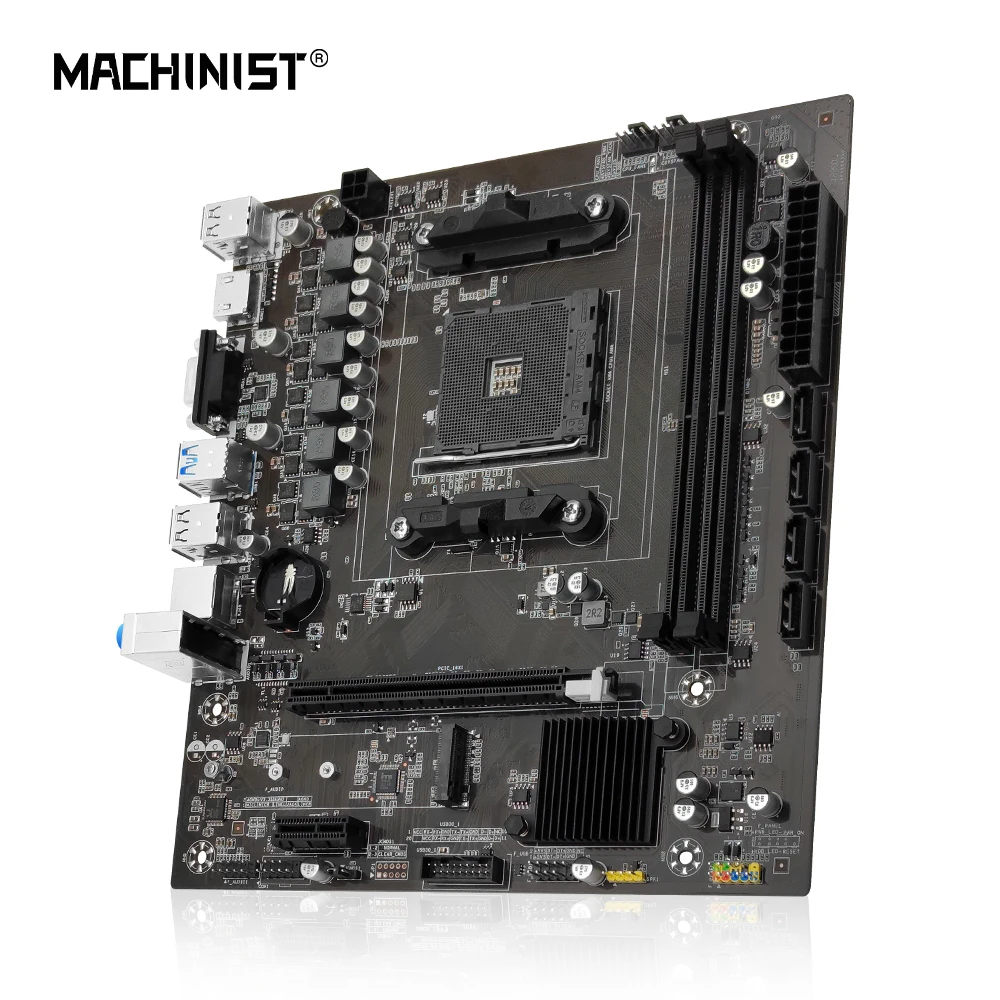 MACHINIS B450 motherboard AMD supports AM4 CPU and DDR4 desktop RAM Dual Channel NVME NGFF M.2 VGA HDMI M-ATX for Ryzen5 series