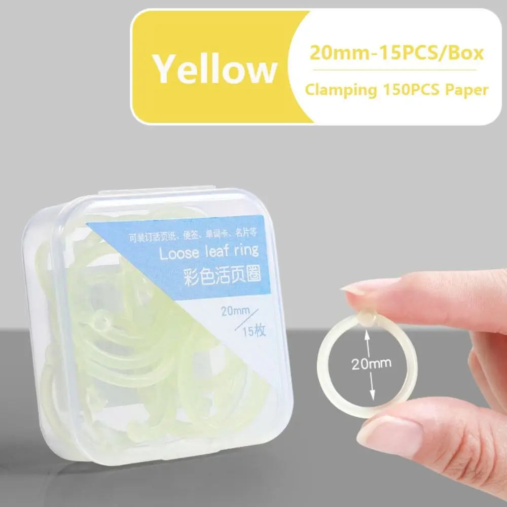 DIY Binder Ring 15/20/25mm Plastic Loose Leaf Paper Buckle Multi-Function Loose Leaf Paper Paper Binding School Office