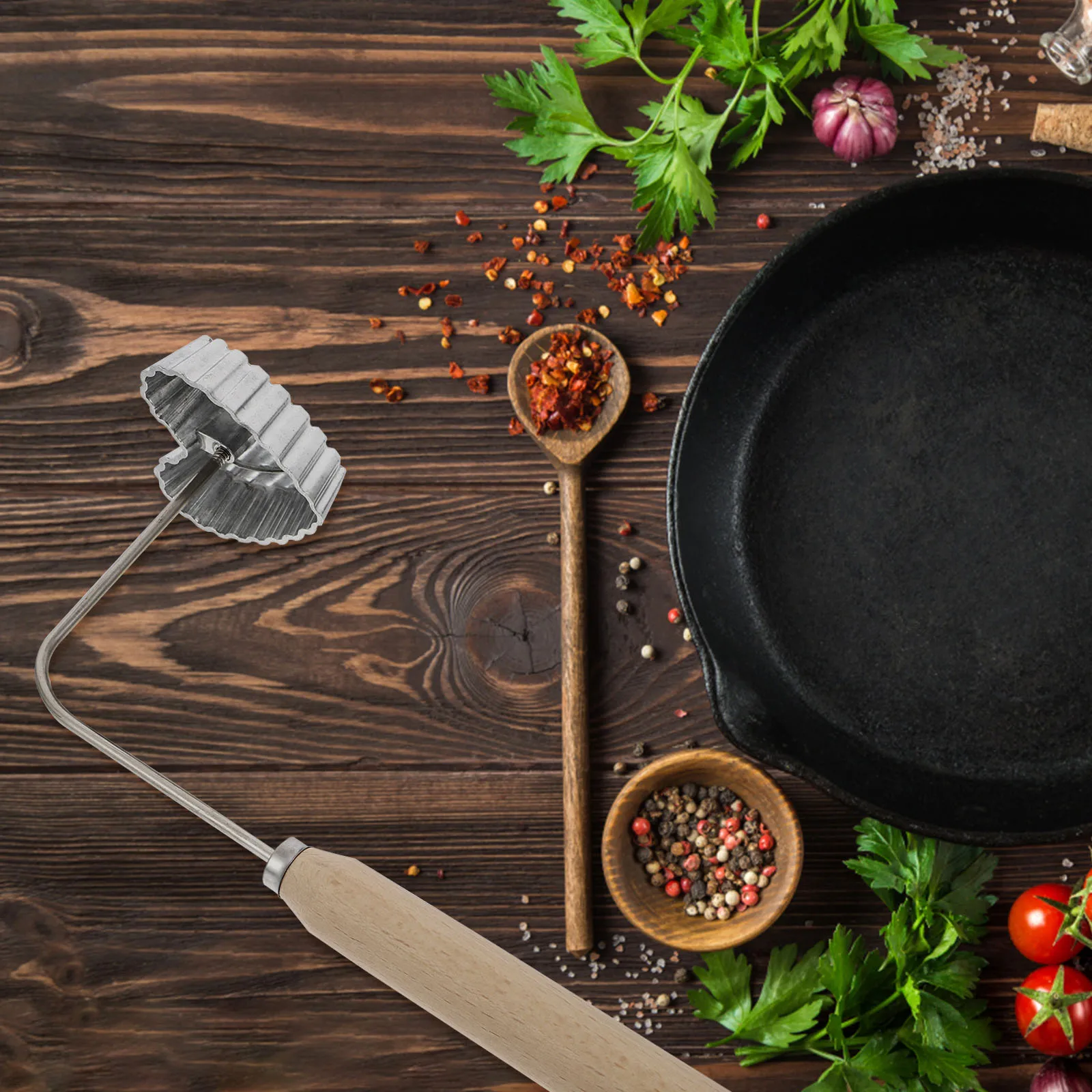 

Aluminum Alloy Oil Frying Dough Oil Frying Mold Mold Home Timbale Lightweight Storage Kitchen Gadgets Snack Cookware Pan