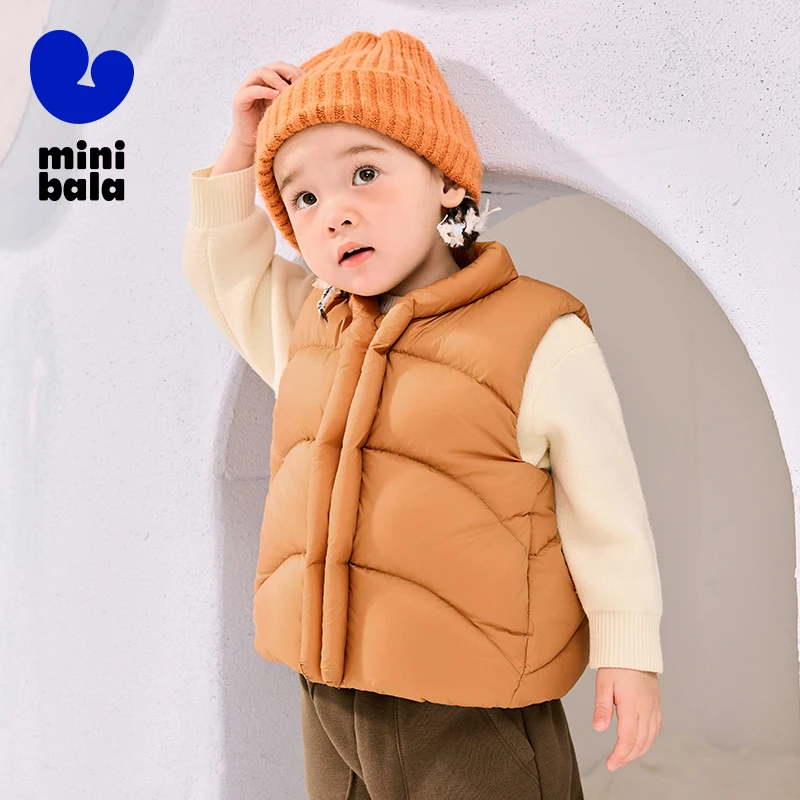 

Мини Bala детский пуховый жилет, новая зимняя толстая теплая универсальная куртка без рукавов