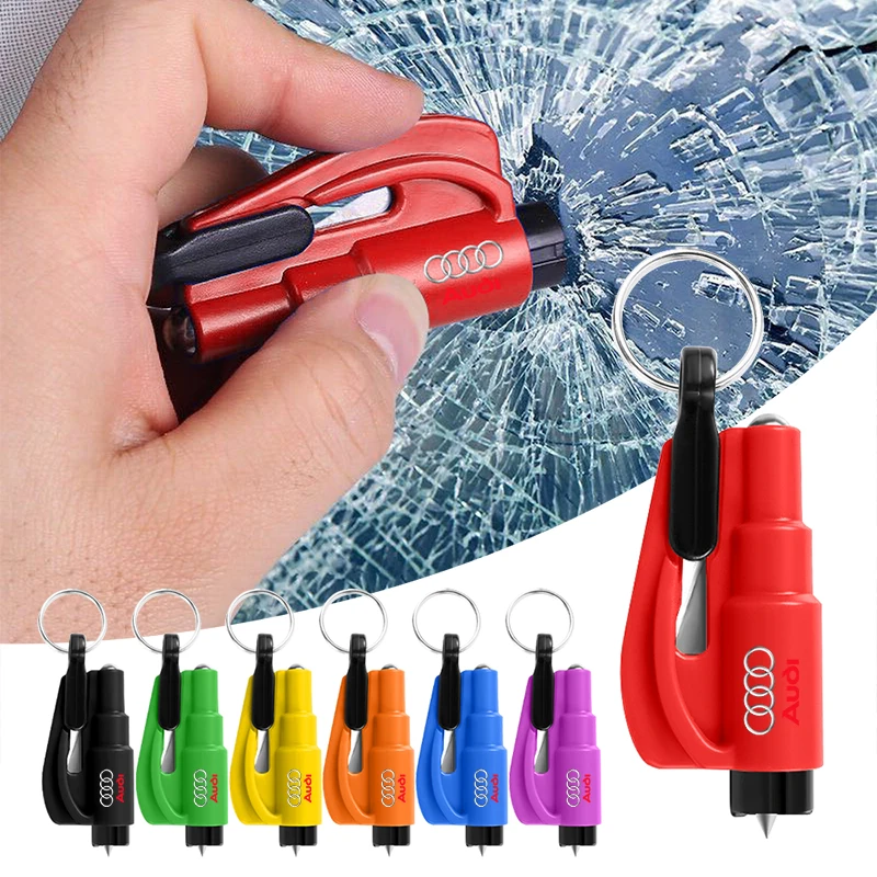

Car Escape Tool 2-in-1 Window Breaker Seatbelt Cutter Compact Emergency For Audi Sline A1 A3 A4L A5 A6 A7 Q3 Q7 TT R8 B5 B6 B8