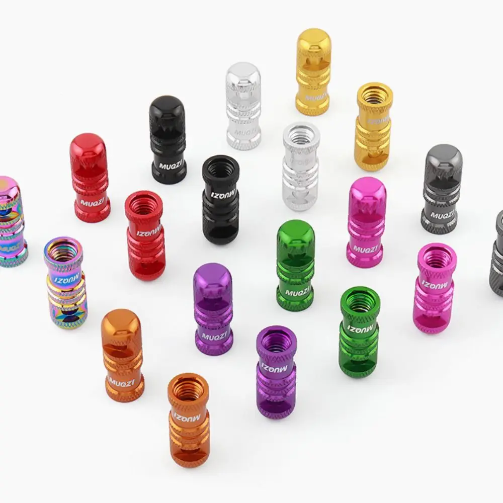 

2 шт. 2 в 1 колпачок штока клапана Presta износостойкая алюминиевая крышка клапана бескамерной шины сверхлегкая антикоррозийная крышка