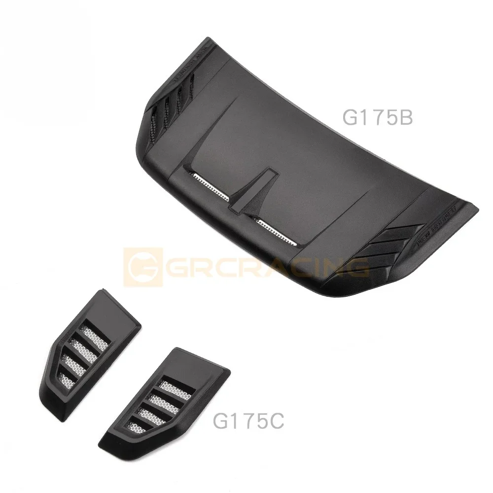 Für Trxs 1/10 Trx-4 Neuer Bronco Trx4 Schwarzes Nylon-Material Dreidimensionale Motorhaube mit Luftauslass Raptor Motorhaube