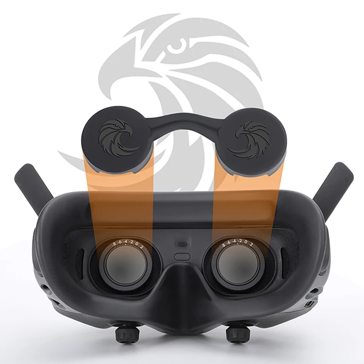 VR Glasses Silicone Cover Anti-scratch Anti-dust Lens Protective Cover for DJI Goggles 2 / 3