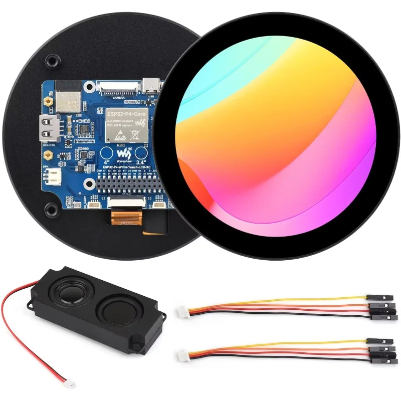 ESP32-P4 Round Touch Display Board 4 Inch 800x800 Optical Bonding Toughened Glass Capacitive LCD Dev Kit