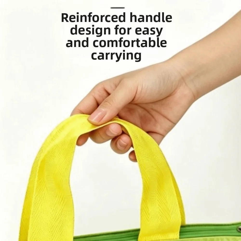 Solid Color Insulated Lunch Bag Large Capacity Waterproof Lunch Handbag Kawaii Oil Resistant Lunch Box Bag Office Workers