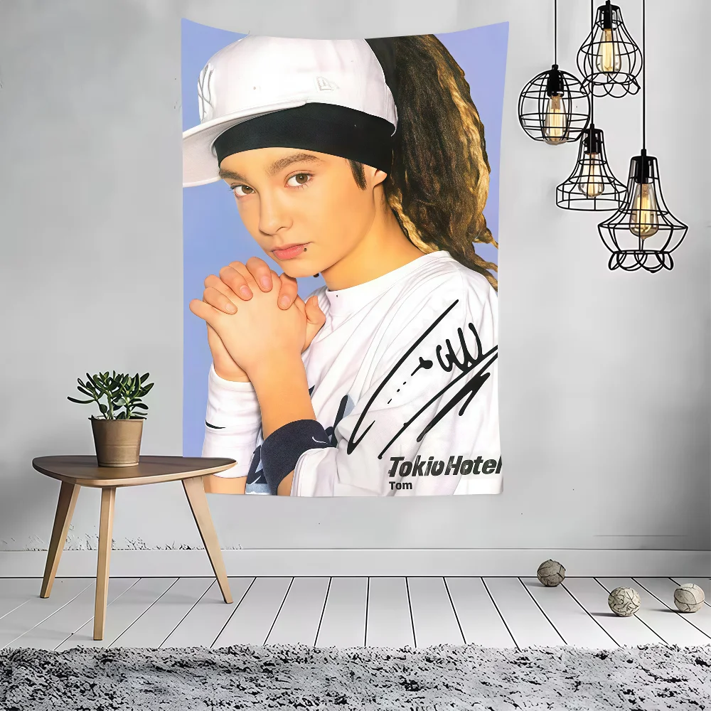 Tom Bill Kaulitz Tokio Hotel flag Party Decoration Art Picnic Home Hanging Camping Outdoor Party Banner