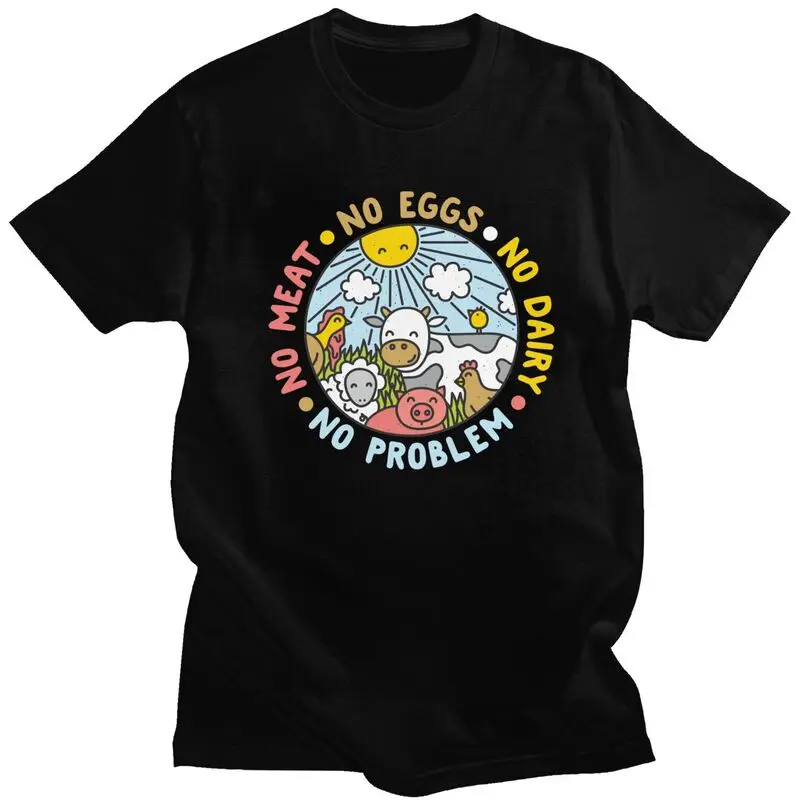 Custom Vegan Animals Are Friends Tshirt for Men Short Sleeve Casual T Shirt Cool Veganism T-shirt Slim Fit Pure Cotton Tees