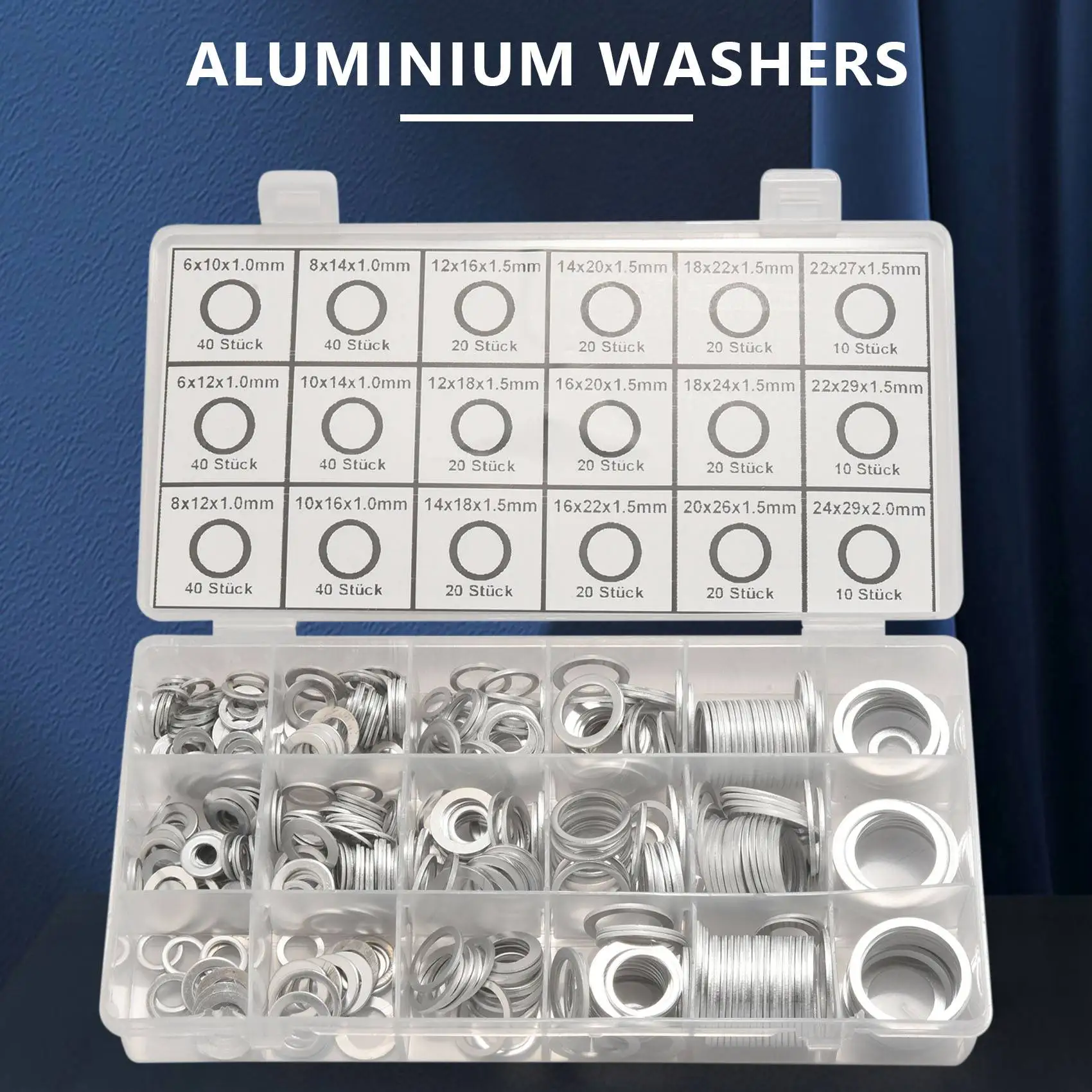 450Pcs Gaskets Washers Pure Aluminum Gasket Aluminum Flat Metal Washer Gasket Aluminum Sealing Rings