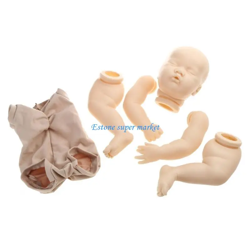 

090B 20inch Reborns for Doll Baby Nurturing for Doll Realistic Handmade Soft Vinyl for Doll for w/ Blank Body Girls DIY