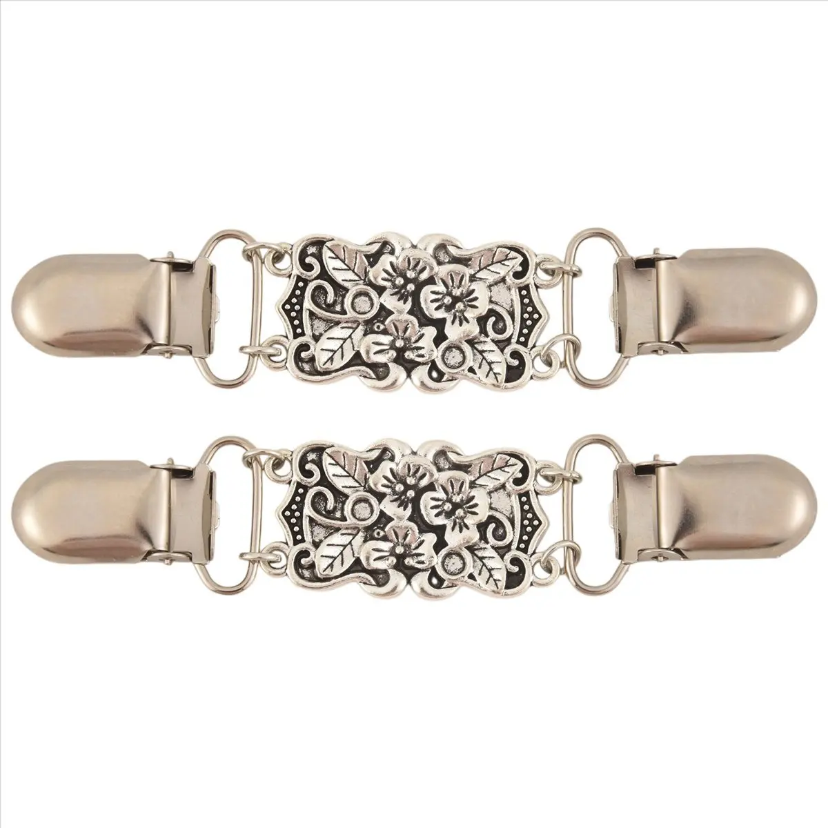 ABQR 2 PCS Retro Suéter Camisa Clipes Cardigan Collar Clips Vestidos Xale Clipe Para Mulheres Meninas, Estilo 1