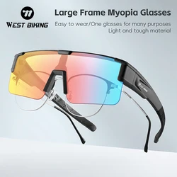 WEST BIKING Polarized/Photochromic Cycling Glasses UV400 Anti-Glare Fit Over Myopia Glasses Lightweight Outdoor Sports Eyewear