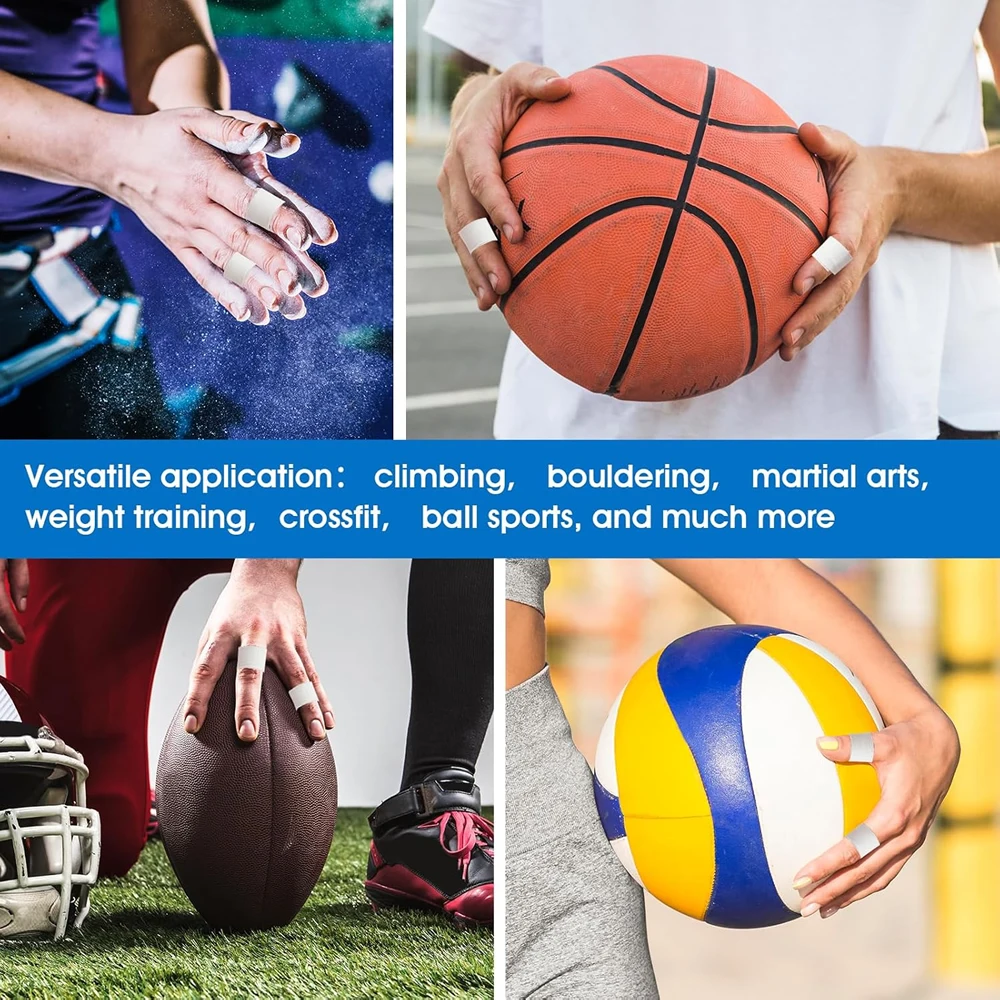 Weißes Sport-Klebeband für Gewichtheben, Volleyball, Boulder-Klettern, Basketball-Training, Hautfreundlich – Detail 6