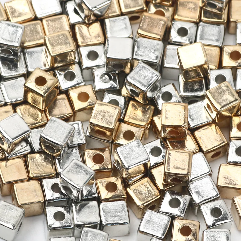 200pcs 3/4/5mm CCB Square Beads Acrylic Loose Spacer Beads For Jewelry Making Handmade Diy Bracelet Necklace Accessories
