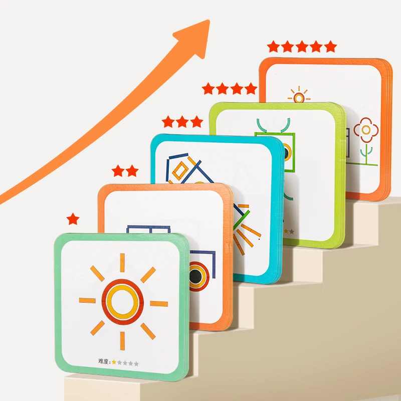 Деревянные креативные палочки и кольца-головоломки, интеллектуальная игра Монтессори, развивающие игрушки для раннего детства для детей 3 лет